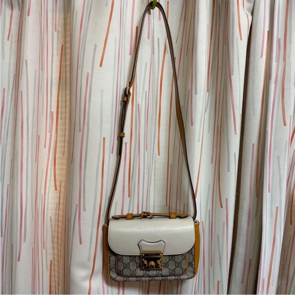 Gucci White and Brown Crossbody Bag